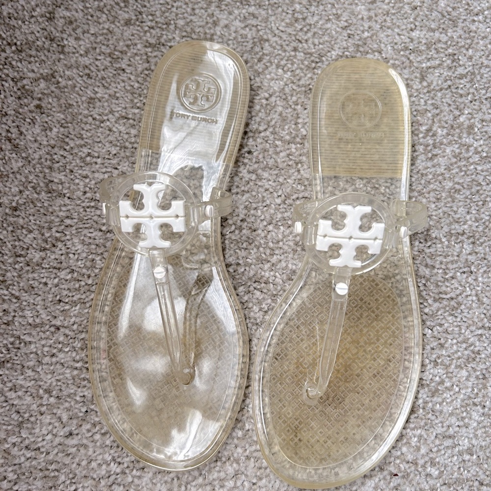 Tory Burch Mini Miller Jelly Sandal (Clear)
